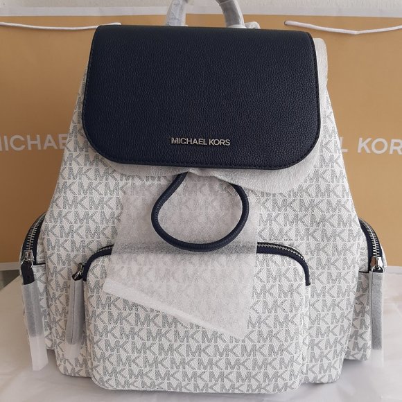 Michael Kors Bags Michael Kors Abbey Large Twotone Logo Backpack